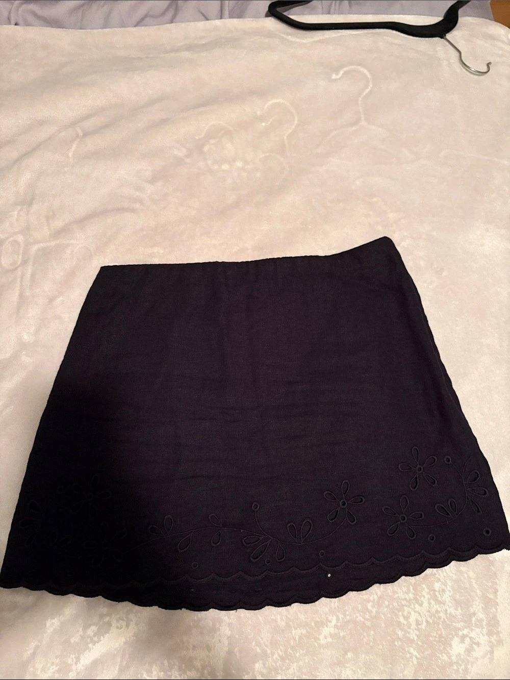 Abercrombie & Fitch The A&F Scarlett Mini Skort Black Embroidered Size Medium
